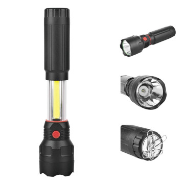 4 x AAA Battery Powered LED Retractable COB Inspection Work Light with Magnetic Base