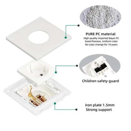 European Wall Outlet Sockets: German Standard Electrical USB Socket