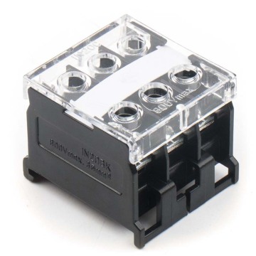 IN20BK DIN Rail Terminal Block 3P 30A 600V PC Material Wire Connector