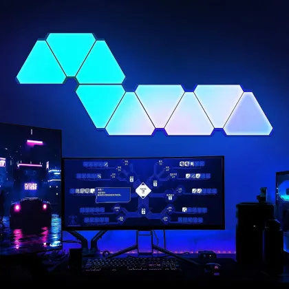 Senseled Triangle Shape Smart Kit RGBW Aurora Rhythm LED Night Panel Light