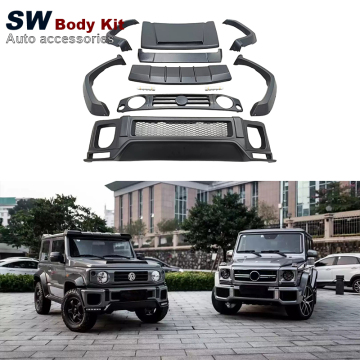 Suzuki Jimny JB64 JB74 LB Style Wide Body Kit with Front Bumper, Grille, Hood, Fenders, and Spoiler