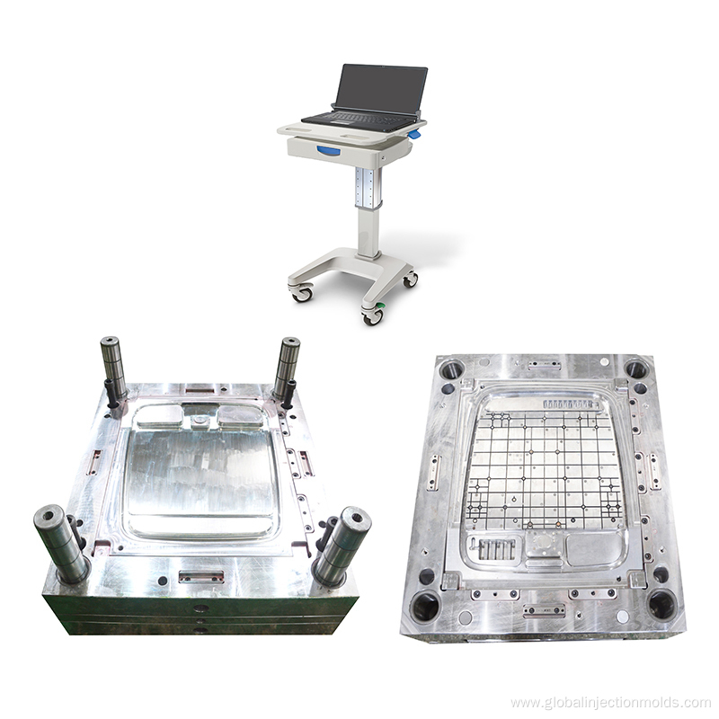 Injection molded panels for hospital carts