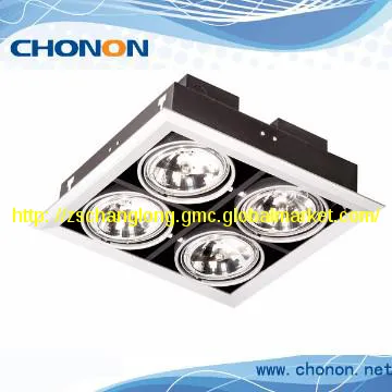 4x50W polished aluminum diffuser Adjustable downlight