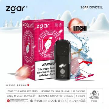 Cápsula de cigarreta electrónica desechable de vaporización de zgar caliente