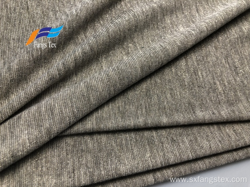 Lurex Nylon Knitted Polyester Spandex Shiny Lycra Fabric
