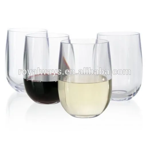 unbreakable stemless tritan wine glass