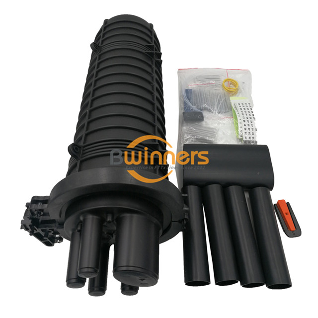 1Entry 4Exit Dome Heat Shrinkable Seal Fiber Optic Splice Closure