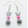 hematite pearl earrings