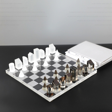Modern Simple Luxury Crystal Chessboard for Room Decor