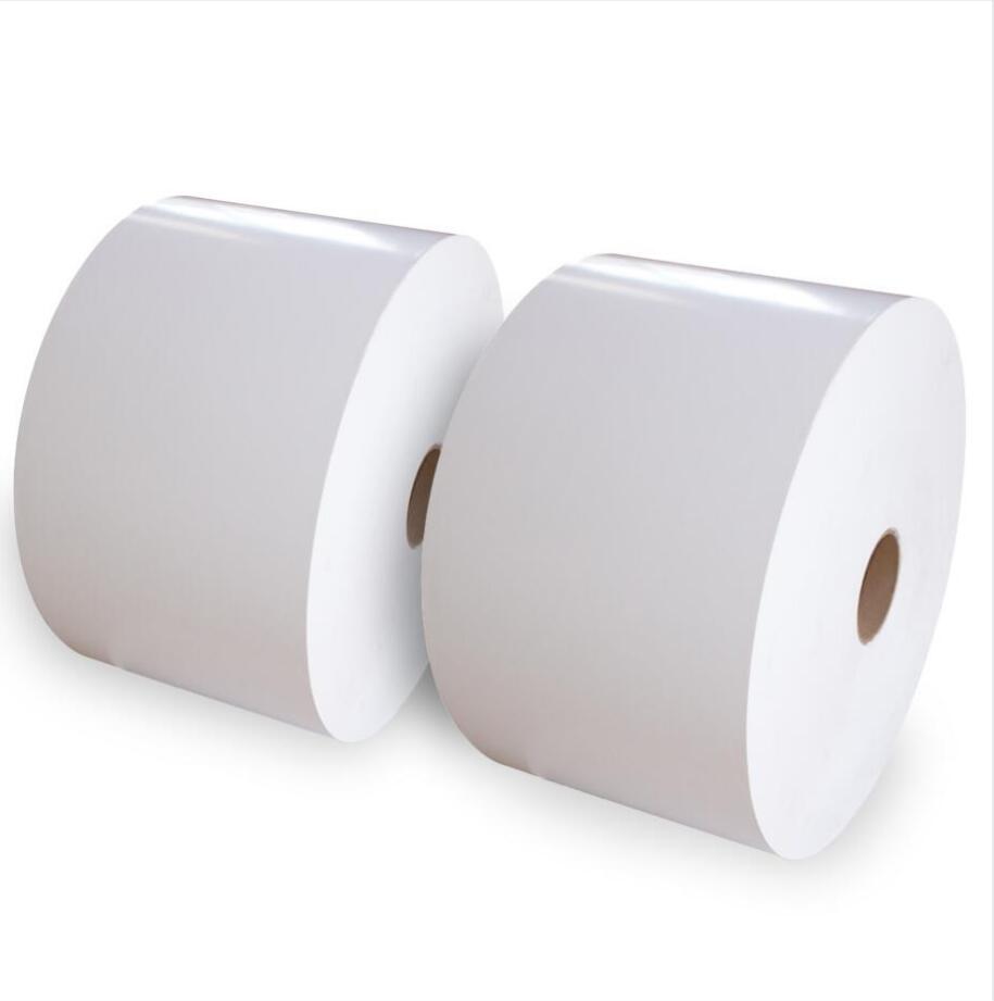 Barcode Label Sticker PE Clear Pp Self Adhesive Label Roll Film dans un rouleau pour les étiquettes