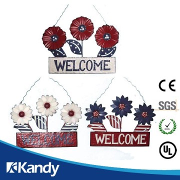 Free sample available Wholesale customized different flower metal wall plaque