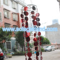 100CM Tall Hanging PVC Circles & Diamond Cut Beaded Chandelier