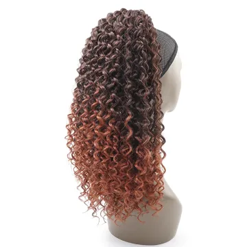 Synthetic clip In Warp Ponytail Hair Extension Short Afro Kinky Curly Drawstring Ponytail