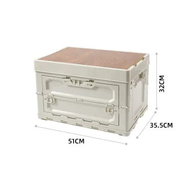 Customizable Aimei 60L Wood Cover Folding Storage Box for South Korea