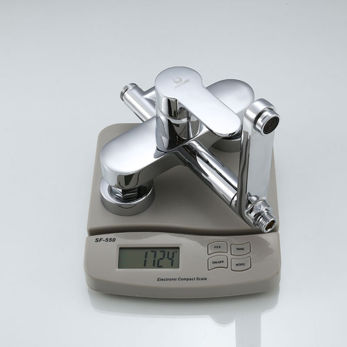 Zinc Alloy Shower Mixer with Chrome Finish