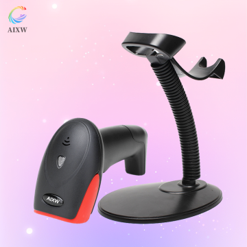 AIXW Hands-free USB Barcode Scanner 1D with Stand Holder