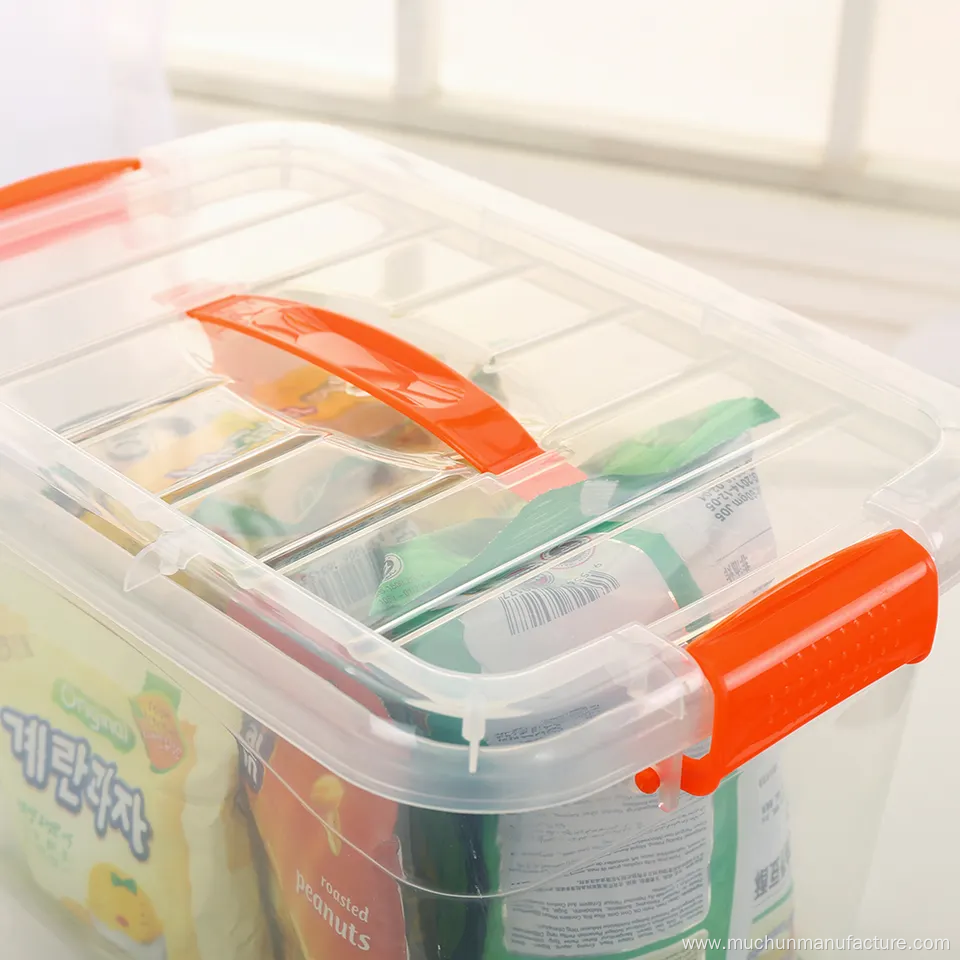 Home clear pp large tote plastic storage box