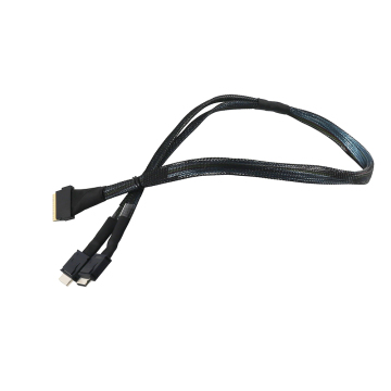 SFF-8654 to Dual SFF-8611 SAS Cable Adapter