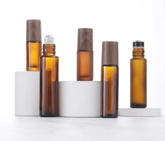 Empty 10ml Amber Glass Roll-On Bottles for Perfume and Essential Oils