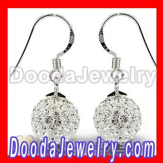 10mm Swarovski Crystal Shamballa Hoop Earrings Wholesale 