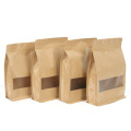 Recyclable Paper Pouch stand Packaging Zipper Coffee Bag
