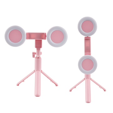 Rechargeable Mobile Phone Fill Light with Bracket: Perfect for Desktop and Floor Use