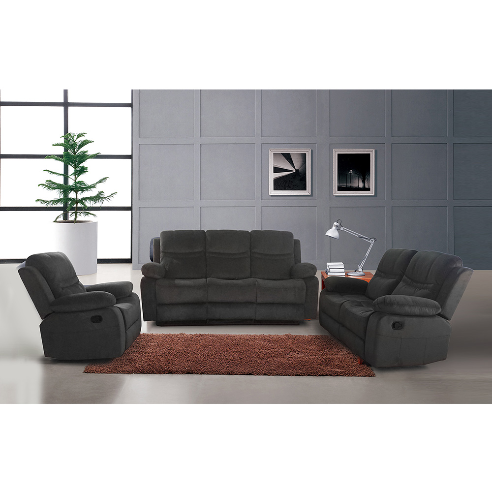 New Design Velvet Fabric Recliner Sofa Set