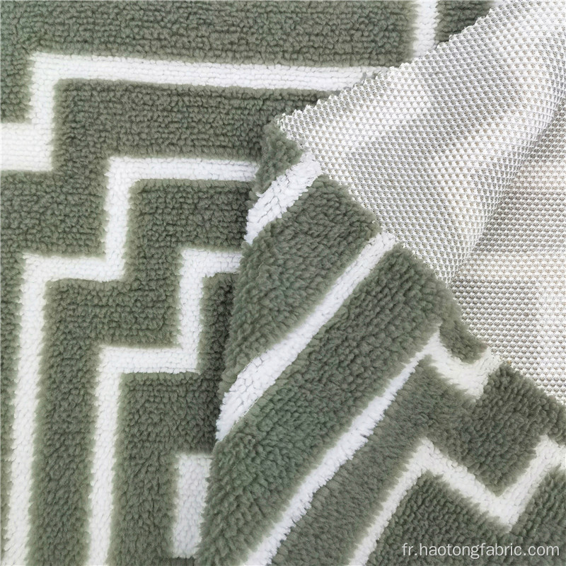 Tissu chaud plus épais de textiles de tricot de pull de velours de Shu