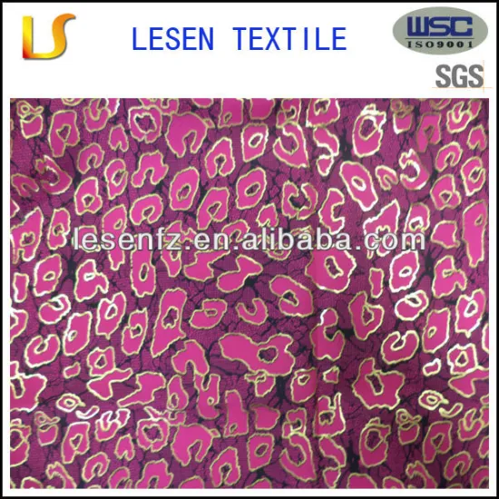 transplanting printed, single bronzed, 100%polyester taffeta fabric for fluorescent coat