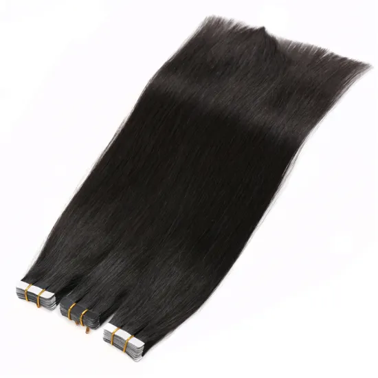 10A European Remy Natural Tape Hair Extensions Double Drawn Virgin Human Invisible Tape In Hair