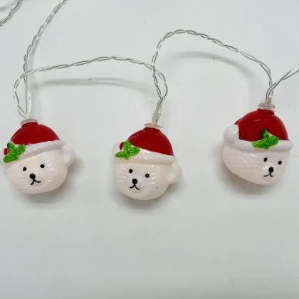 Tengyuan 10 LED Novelty Christmas Teddy Bear Lights String