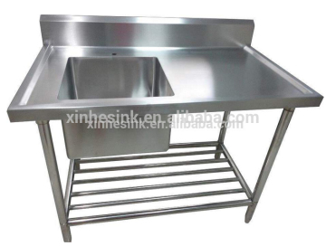 free standing stainless steel sink