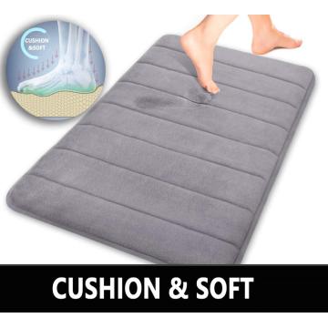 Comfity Grey Memory Foam Bath Mat
