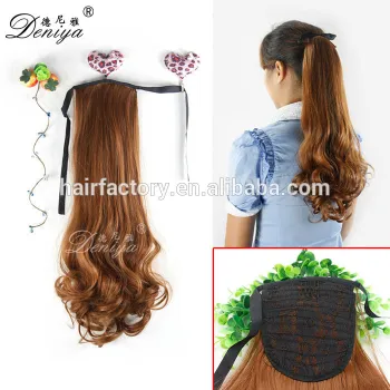 Deniya stock curly synthetic ponytail hot selling high quality hair extension