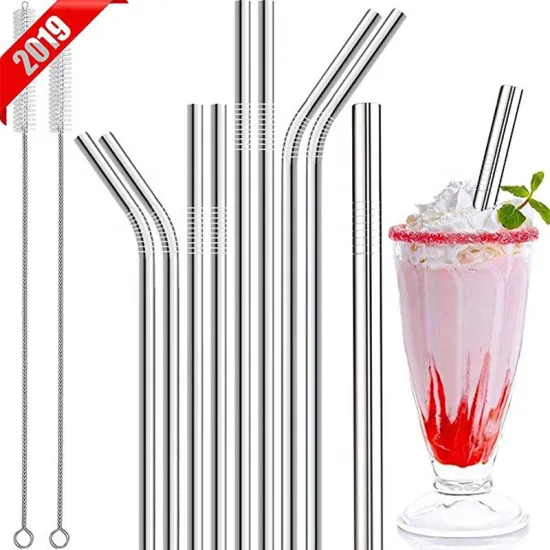 Stainless Steel Straws 11Pcs Full Variety Reusable Straws