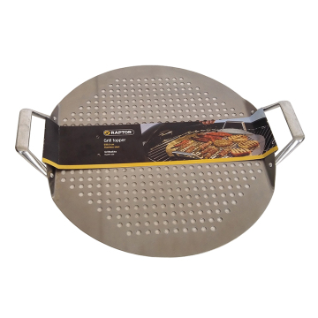 Edelstahlgrill -Obert mit 2 Seitengriffen