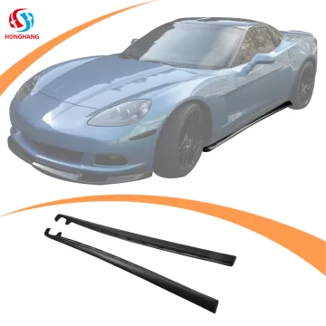 Honghang Gloss Black Side Bumper Lip Splitter for Chevy Corvette C6 2005-2013