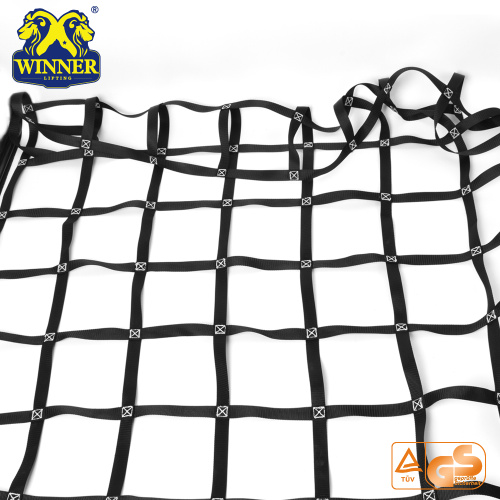 Safety Nylon Polyester Plastic Flat Webbing Net Cargo Net