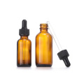 2 oz 60ml qalin amber shisha damlakadagi idishlar
