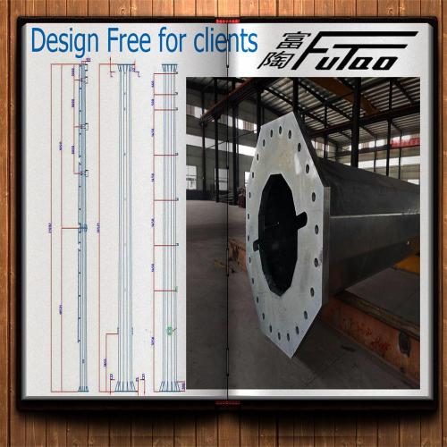 सिंगल और डबल आर्म के साथ स्टील अष्टकोणीय स्ट्रीट लाइटिंग पोल