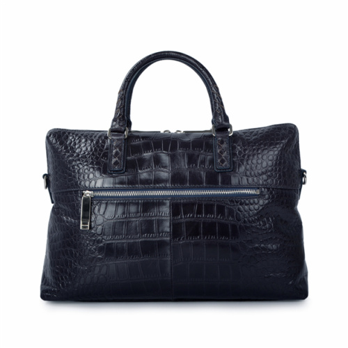 Fashion Crocodile Pattern Top Layer Cowhide Tote Bag