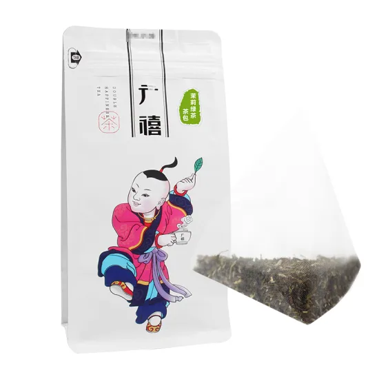 100g China Jasmine Green Tea Pyramid Triangle Tea Bags for Bubble Tea: Premium Quality Tea for Authentic Flavors