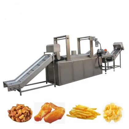 Automatic Belt Type Continuous Nuts Peanuts Frying Machine