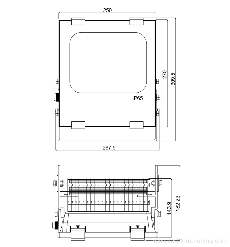 RGBW LED flood light 190W