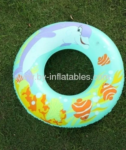 Inflatable Pvc Blue Swim Ring 