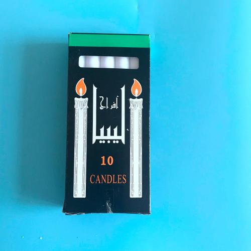 Black Box Packing White Stick Candles Libya Market