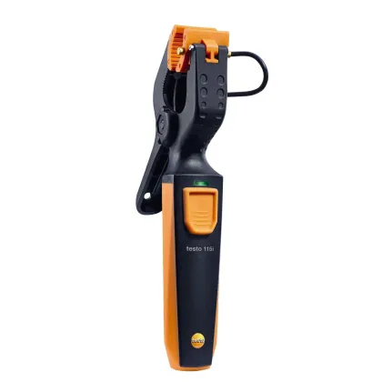 Testo 115i operated via smartphone pipe clamp thermometer