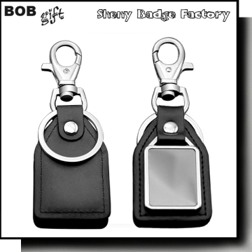 Metal with Leather Keychain (BOB-2020)