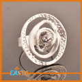 Mode bijoux accessoires Matt Silver Flower Crystal anneau réglable