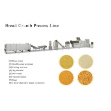 Automatic extrusion puffed bread crumb machine process line/production line